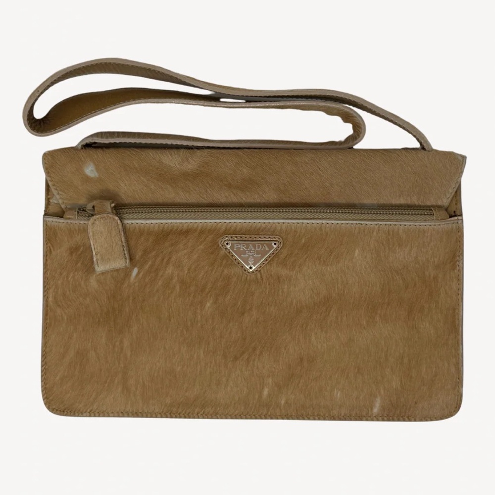 Prada Vintage Neutral Ponyhair Bag
